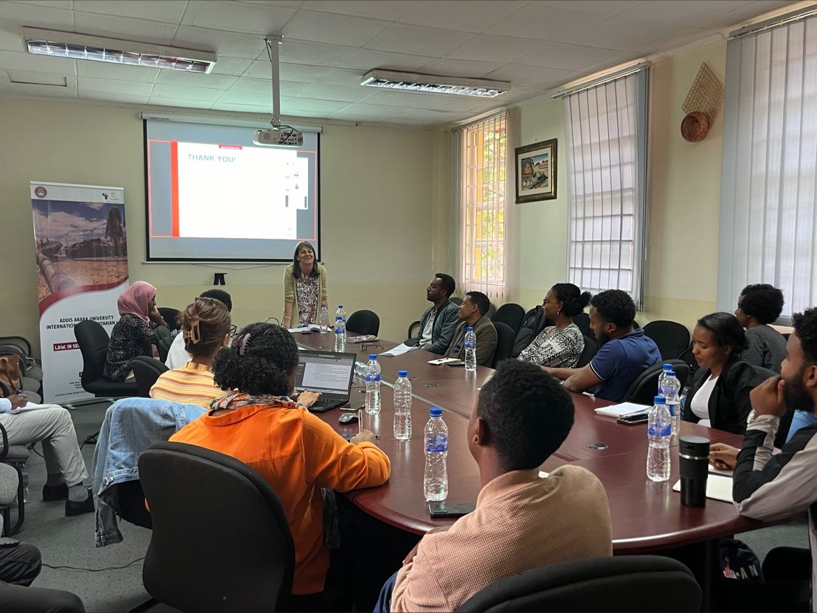 AauIhl's tweet photo. 2nd  weekend of our courses on IHL and Humanitarian Action in Africa, with @ICRCEthiopia delegates &amp;staff  presenting on "Humanitarian Action in Armed Conflicts" for the course Humanitarian Action in Africa, @LeaMehari  on "Human Rights Law in Armed Conflicts" for our IHL course https://t.co/MIvzNgtVj8