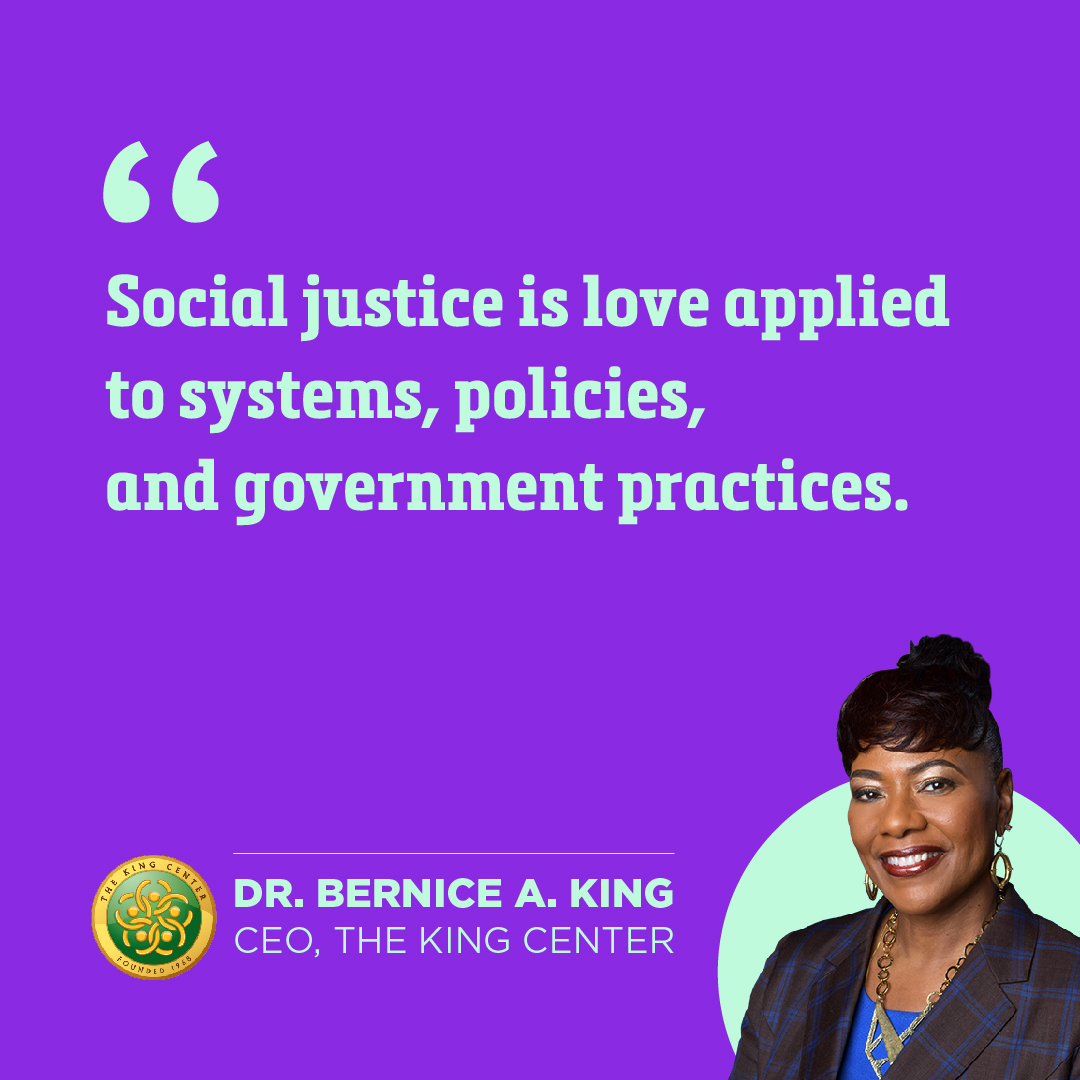 Social justice is love applied to systems, policies, and government practices. We can and should thread Agape love through all of the processes that lead to social change. #ShiftTheCulture #ItStartsWithMe #BeLove #KingianNonviolence #Nonviolence365