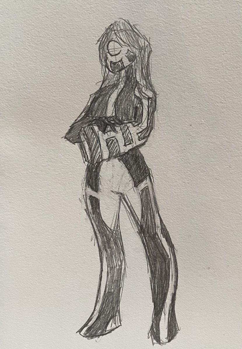 NotAvailable501's tweet image. Doodle of @PanParzivali ‘s mechamorph OC along with a shitpost doodle