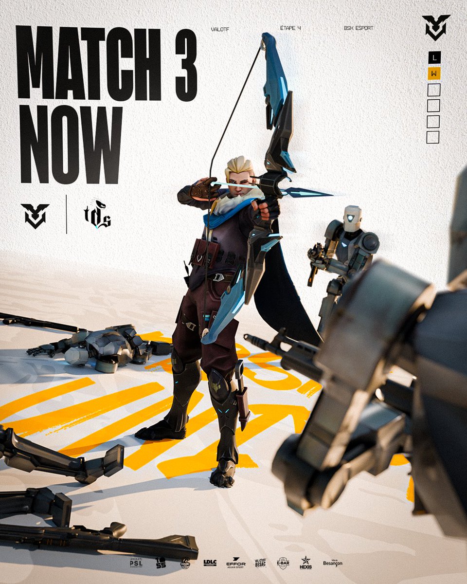 TeamBSK_'s tweet image. 🏆 #VALOTF - TROISIÈME MATCH 🏆

On continue, on va chercher une nouvelle win ! 😈

🕘 : Maintenant  
🆚 : @_TDSNB_ 

#BSKUNITY 🦅