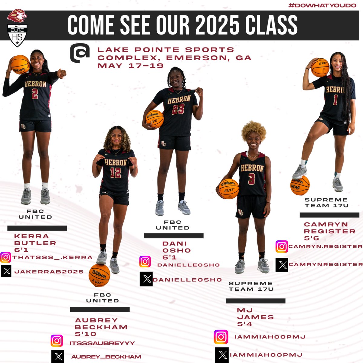 Check out our class of 2025 this weekend at LakePoint @aubrey_beckham @iamMiaiHoopMJ @CamrynRegister @DanielleOsho @JakerraB2025