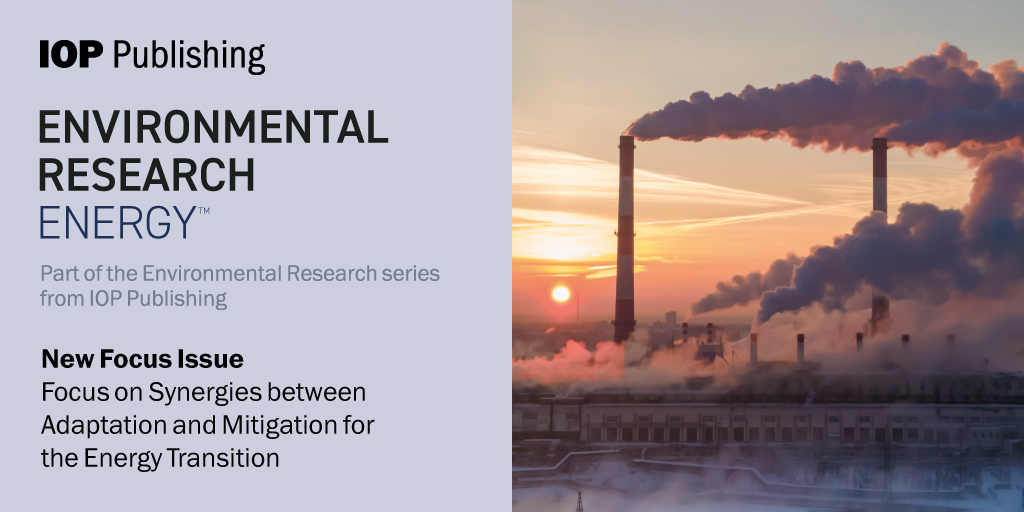 Submit to the Environmental Research: Energy Focus Issue: Focus on Synergies between Adaptation and Mitigation for the Energy Transition ow.ly/LFzG50REiFq Deadline: 1 July 2024 Thanks to Guest Editors: Parth Vaishnav @UMSEAS @SGoubran
