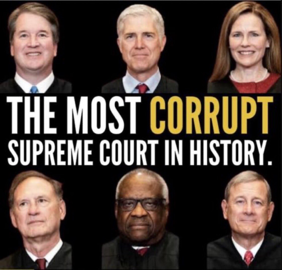 #DemsUnited #ProudBlue #Fresh I can’t remember the last time these six did anything that would give credibility to the once respected SCOTUS. We know at least three lied under oath. We know several should have recused themselves regarding issues that they were involved in.