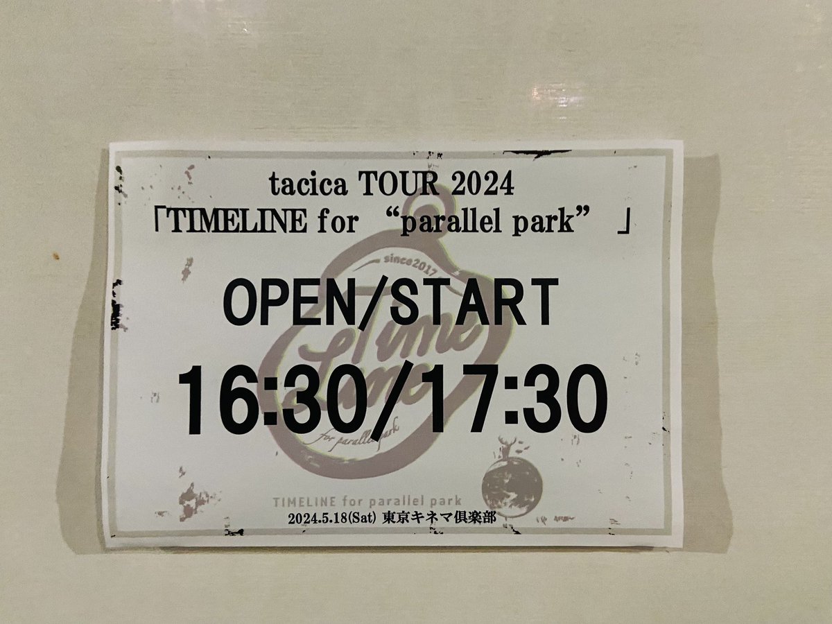 yre_situ's tweet image. tacica TIMELINE for “parallel park”@キネマ倶楽部、無事終演！バンドだけじゃなく、私にとってもtacicaの音楽を好きになった原点となる楽曲たちで、月日が経った今でも好きだと感じる音楽に出会えて良かったなぁと思う。

#tacica #TIMELINE
#parallelpark #humanorchestra