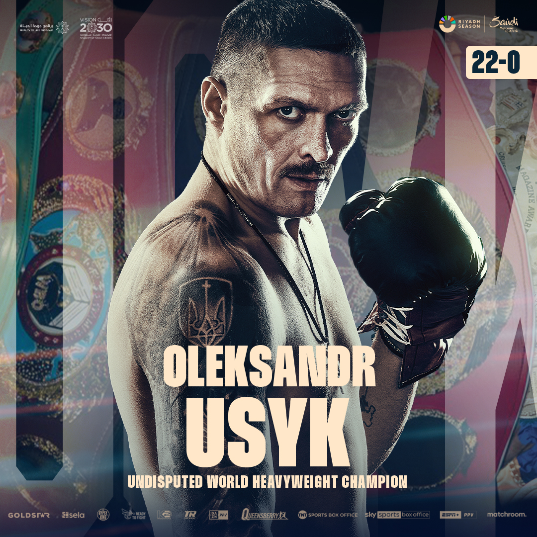 𝐔𝐍𝐃𝐈𝐒𝐏𝐔𝐓𝐄𝐃 🫅 Oleksandr Usyk 👑 WBA 👑 WBC 👑 WBO 👑 IBF 👑 IBO 👑 Ring Magazine World Heavyweight Champion! 📝 115-112 Usyk, 114-113 Fury, 114-113... Usyk wins by split decision! #FuryUsyk #RingOfFire #RiyadhSeason