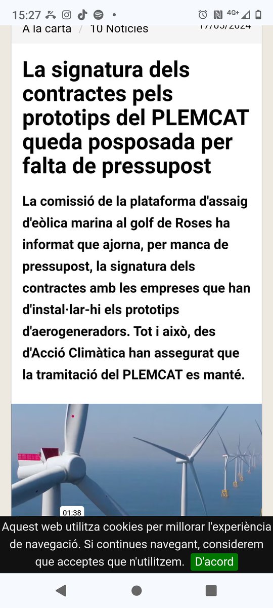 Not so fast! We need political decisions based on science, not science based on political decisions.  This is in one of the conclusions of the regrettable story of the PLEMCAT pilot wind farm in the Gulf of Roses by @irec @gencat
