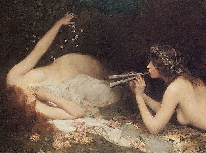 'The Serenade', #painting by Leonard Raven Hill, 1900 #LeonardRavenHill