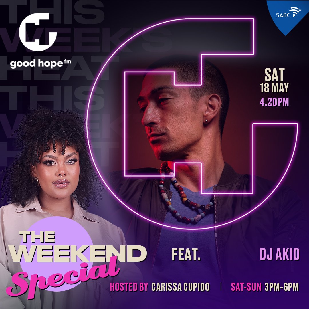 Coming up on #TheWeekendSpecial 

@carissacupido for an exclusive interview featuring @Akio_Kawahito 

Get ready to hear from the pioneer in the rnb and hip hop space in sa

Don’t miss it! 🎧 

#TheWeekendSpecial 
#capetownsoriginal📻❤