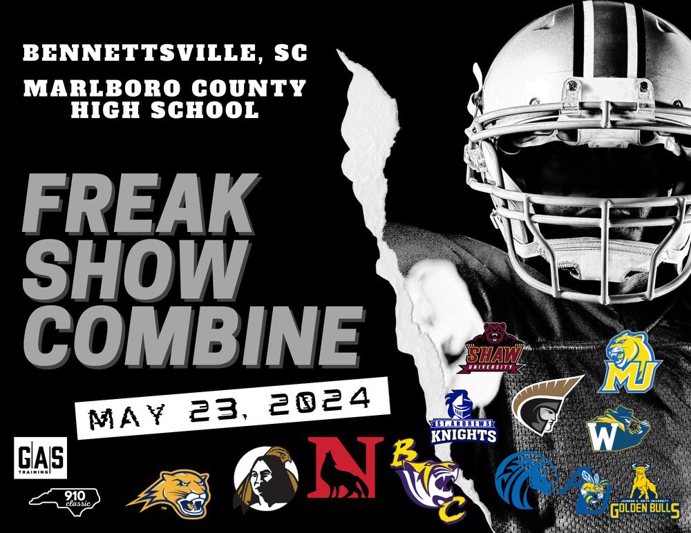 Registration is now open to the First Annual Freakshow Combine. Don’t miss the opportunity to be seen in front of multiple colleges at once @Coach_CJohnson8 @CoachMcFatten form.jotform.com/240988841848172