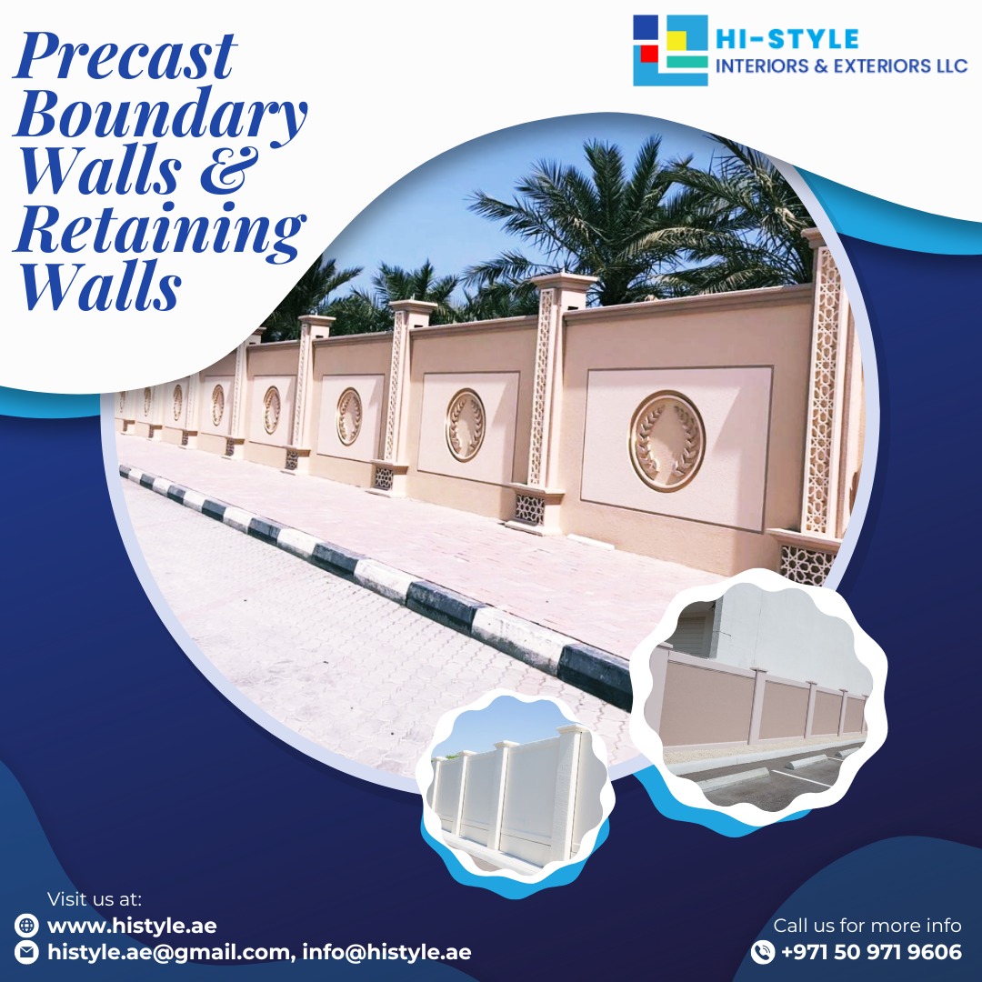 HiStylellc's tweet photo. "Building strong foundations in the UAE with our top-quality precast boundary walls and retaining walls. Durable, efficient, and built to last! 🏗️🇦🇪 #Construction #UAE #PrecastWalls #BoundaryWalls #RetainingWalls #EngineeringMarvels #CivilEngineering  #HiStyle" https://t.co/dv0v9tY8Tr