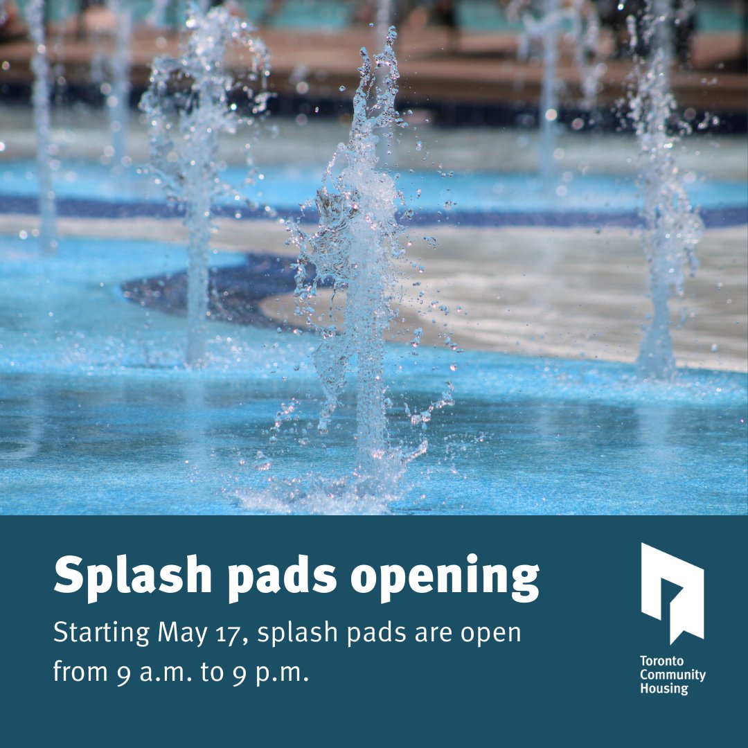 It’s a long weekend! Looking for something to do with your family? @cityoftoronto splash pads are now open for the season. Starting May 17, they will run daily from 9 a.m. to 9 p.m. ➡️ For more information about splash pad locations, visit: toronto.ca/swimming