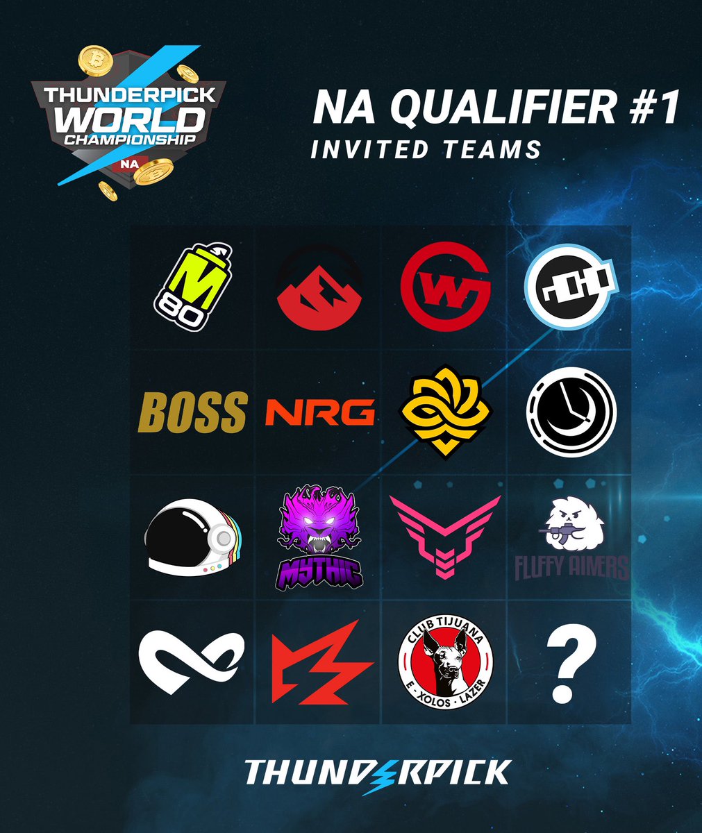 Thunderpick have announced their 16 invited NA teams trying to qualify for their $1 million CS Championship this October 👀 #ad