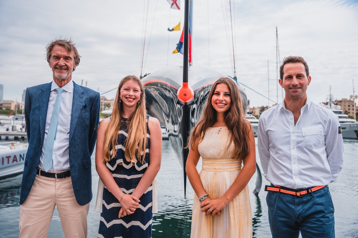 ‘I hereby name this boat Britannia, may god bless her and all who sail on her’ 🇬🇧

Julia Ratcliffe and Romane Polli, the daughters of Sir Jim Ratcliffe and his partner Catherine Polli, officially christen INEOS Britannia AC75 Race Boat. 

#ChallangeofaLifetime #AC37