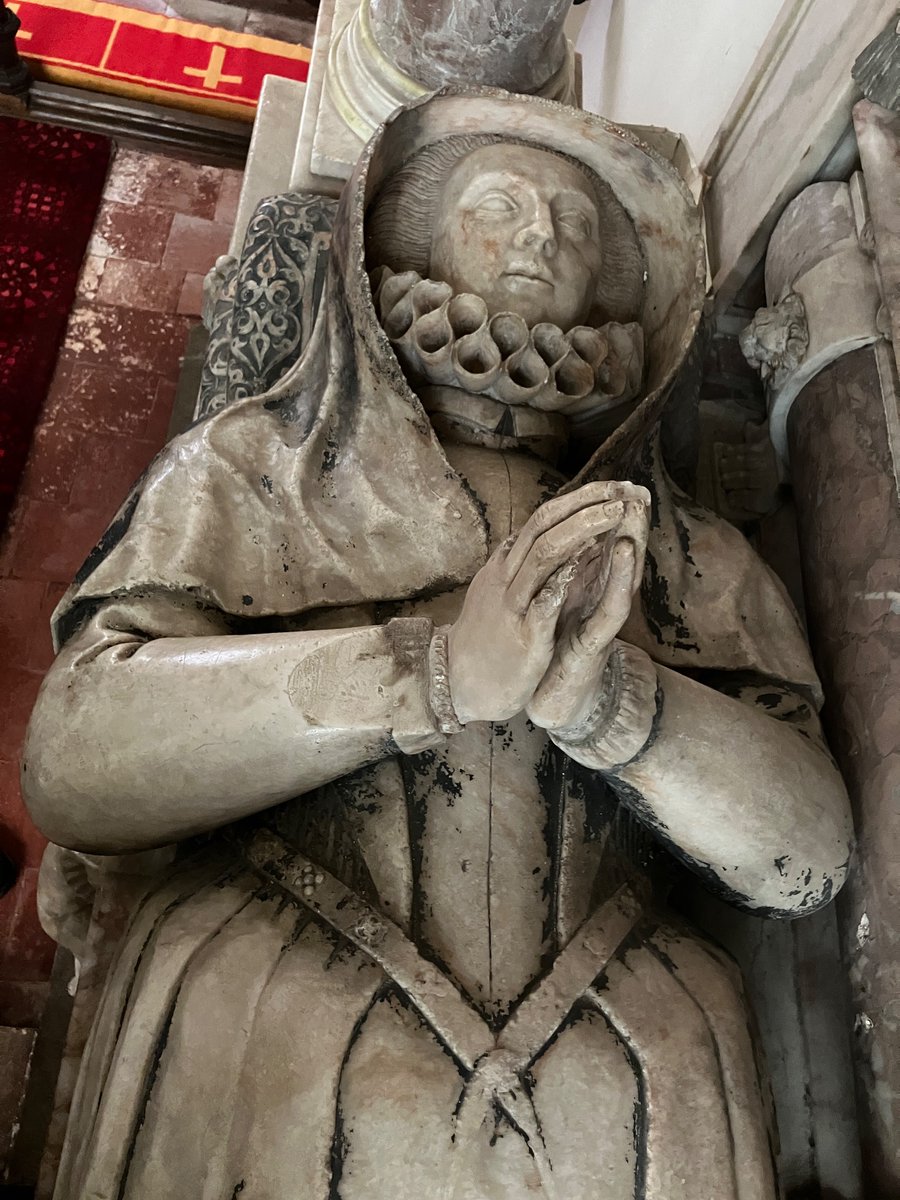 Favourite monument of the day was of Christopher and Anne Wray in Glentworth church. He was lord chief justice. Love Anne’s fabulous outfit. Such detail