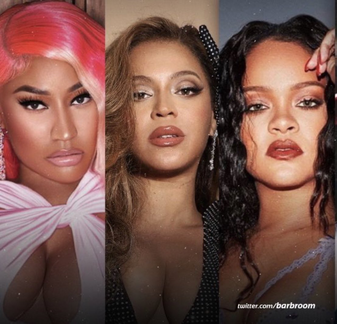 Highest Black RIAA certified female artists in the United States: (Total Credits)

• Rihanna — 304 Million 
• Nicki Minaj —  198 Million
• Beyonce — 186 Million
