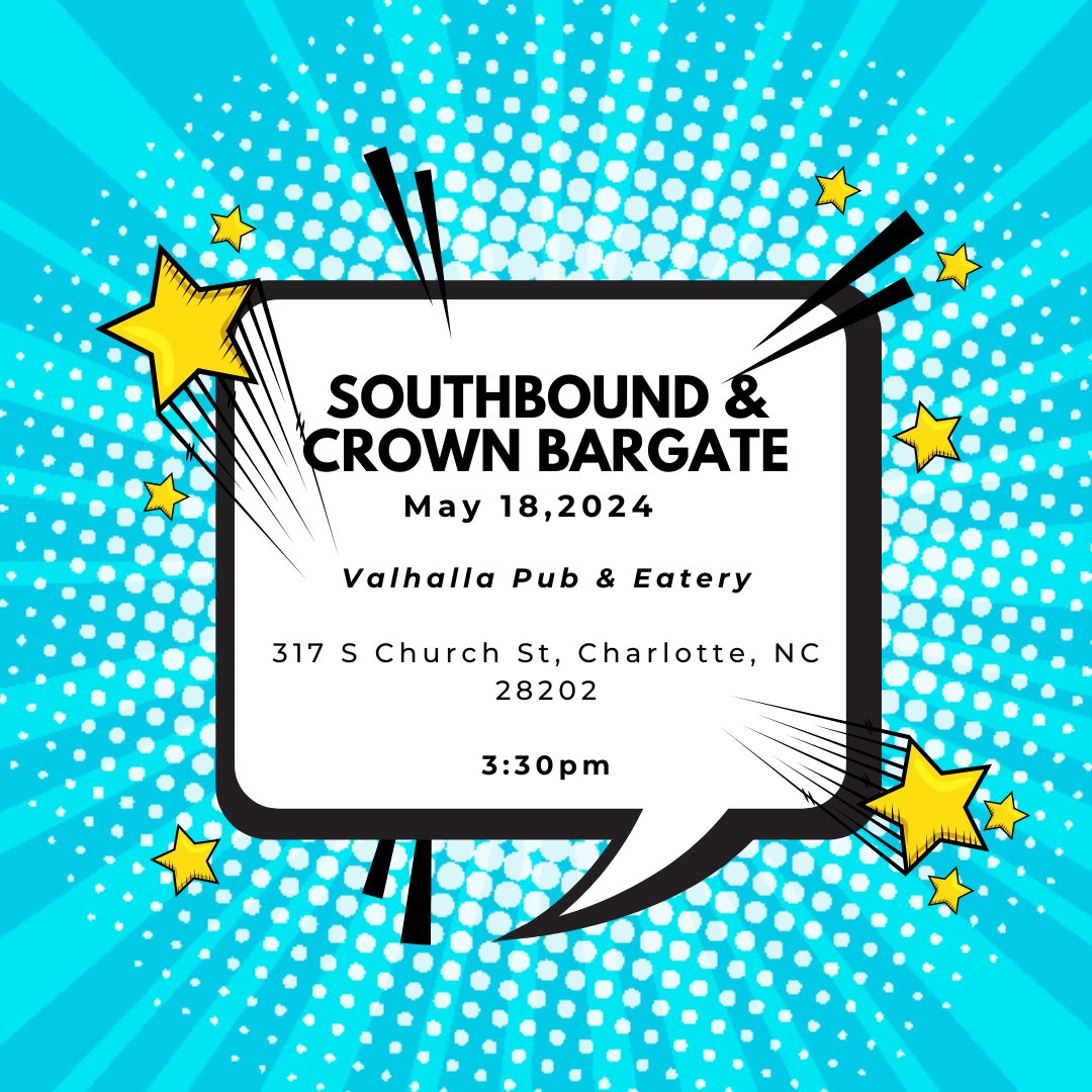 SouthboundCrown's tweet photo. UPDATE: 🎉 Join us for the ultimate pre-game celebration! #gameday #bargate #charlottefc #goteam https://t.co/X6D3uEJ42Z