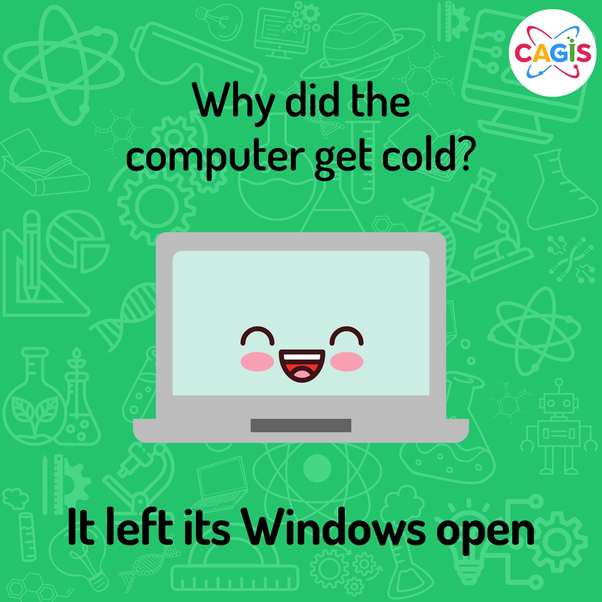 Why did the computer get cold? It left its Windows open! Happy #STEMJokeSaturday 😁