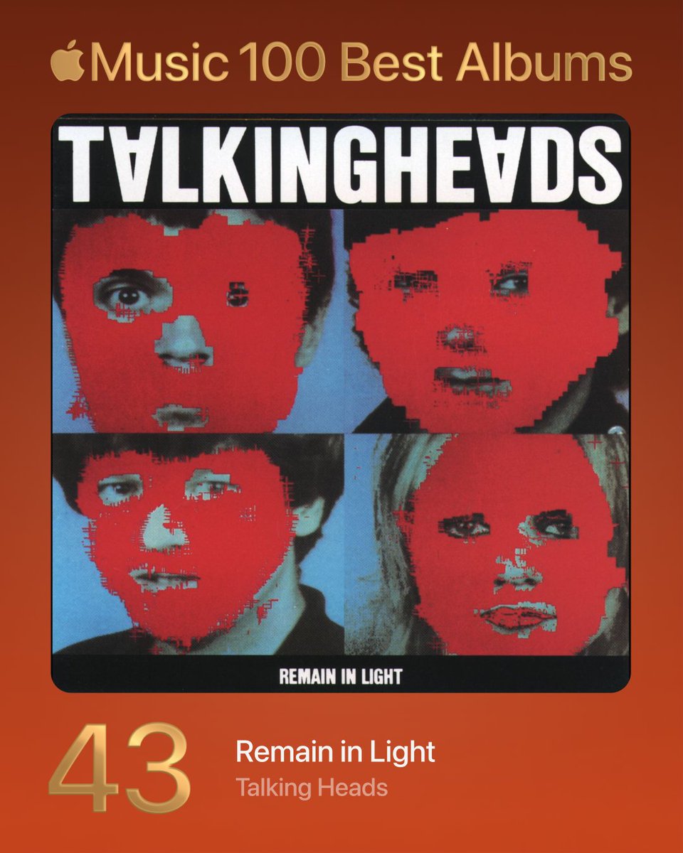 AppleMusic's tweet photo. 43. Remain in Light - Talking Heads

#100BestAlbums https://t.co/XtckwLMWvP
