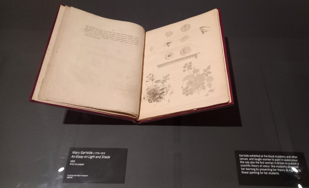 Happy #internationalmuseumday! So good to see the 1st and 2nd edition of Mary Gartside's book on colour (1805 and 1808) in the flower painting room at the magnificent @Tate exhibition #NowYouSeeUs Women Artists in Britain 1520-1920. #imd2024 tate.org.uk/whats-on/tate-…