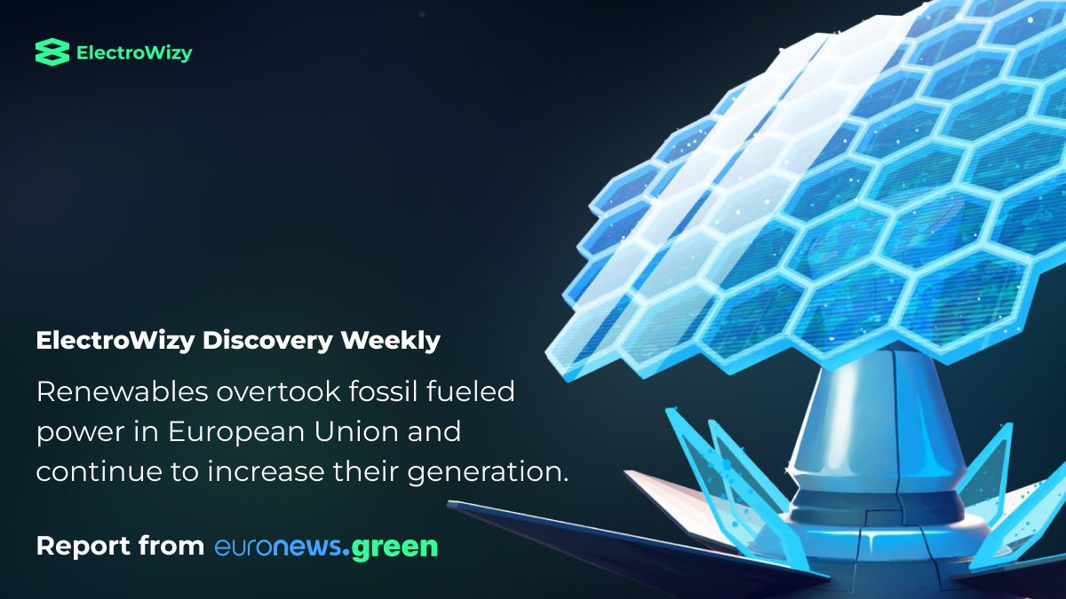 #ElectroWizyDiscovery 🌳

🇪🇺 European Union has reached a milestone in #RenewableEnergy transition, generating more energy with renewable sources than with fossil fueled ones for the first time in its history. 

🔗 More fascinating data is provided in this report: