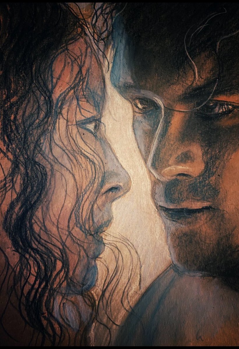 The moment Jamie said he fell in love with Claire. After tending his wounds and talking of Frank she cries. Outlander Castle Leoch. My pastel portraits I drew when the series began.