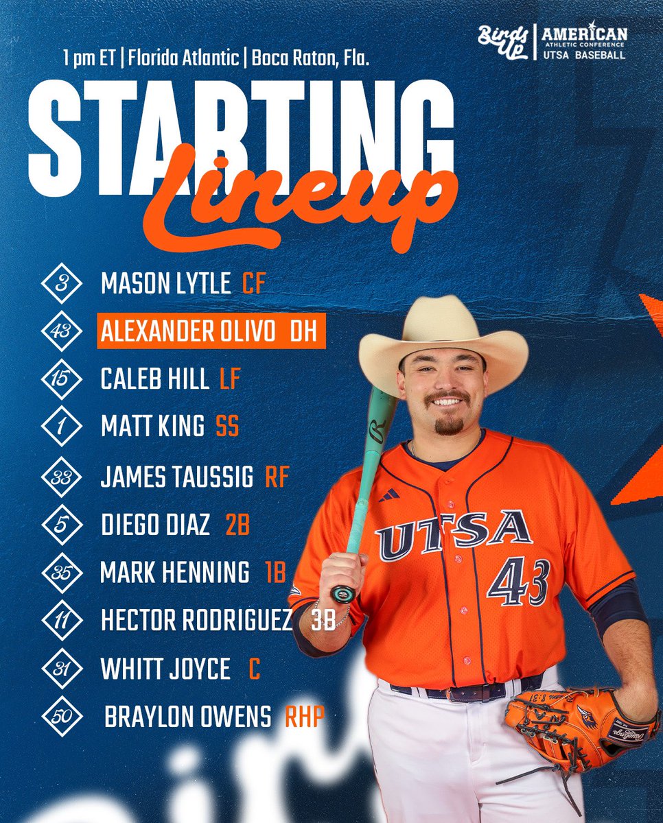 Final lineup of the regular season! 🤠 #BirdsUp 🤙 | #LetsGo210