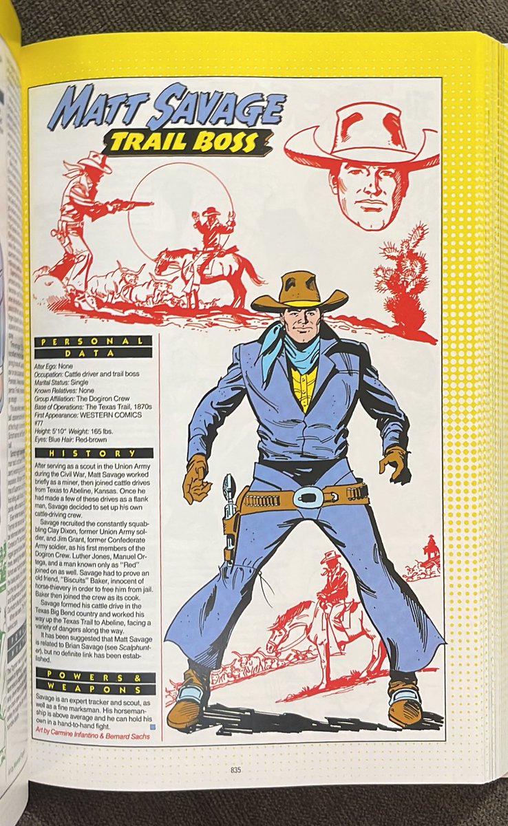 A good Saturday morning, afternoon, evening everyone! Today’s Who’s Who entry is for @spyvinyl ! It’s Matt Savage Trail Boss! Artwork by one of my favs Carmine Infantino and Bernard Sachs… #WhosWho #DCcomics #comics