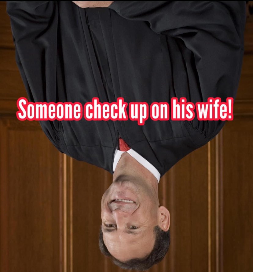 AnnieForTruth's tweet image. Justice Alito threw his wife under the bus saying she was responsible for hanging the U.S. flag upside down at their house.  What a lying coward and piece of scum. 😡 #SCOTUSIsCorrupt #RemoveAlito