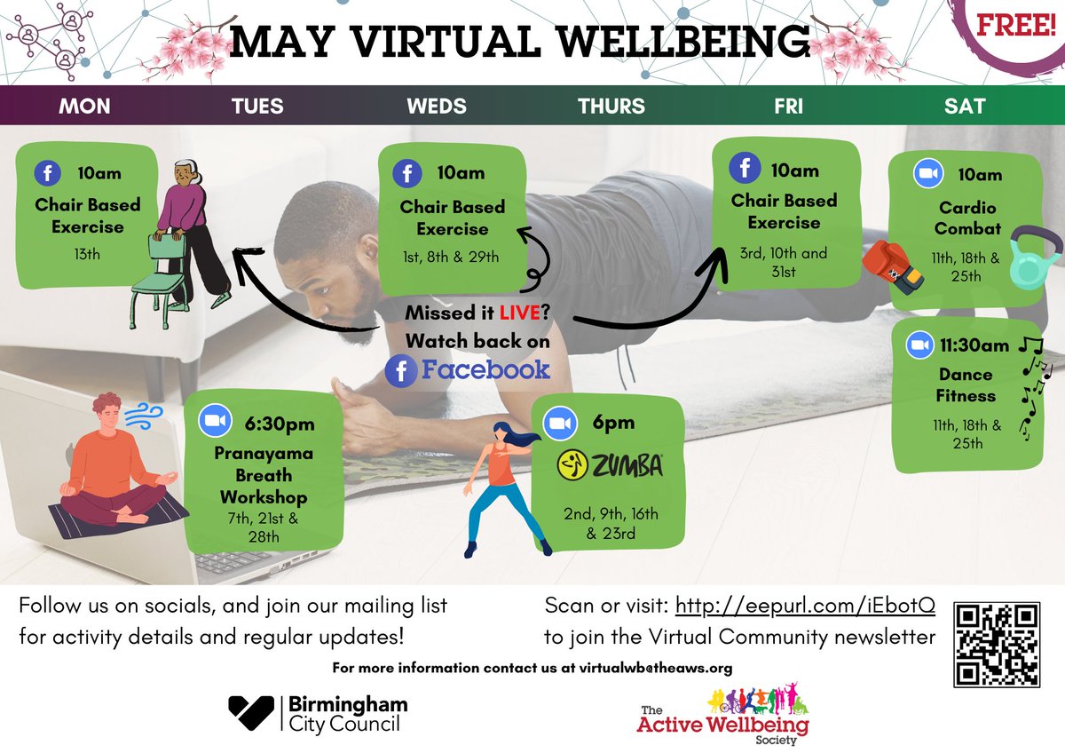 📢 There are still opportunities for #MomentsForMovement this #MentalHealthAwarenessWeek with the TAWS #VirtualCommunity. 💃🏼 Our friendly & experienced instructors offer various fitness sessions for all levels. 👉🏼 Carve out some time for yourself this week and join us online!