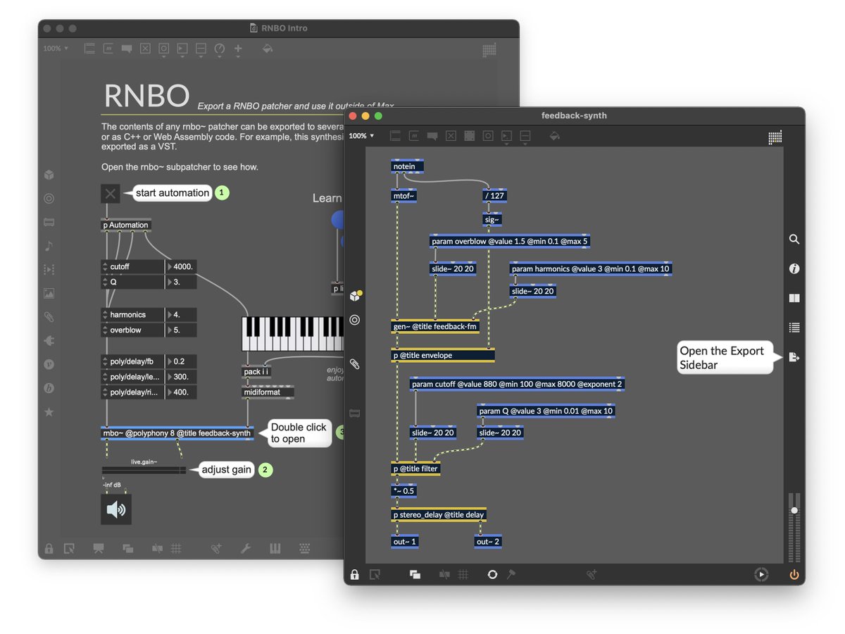 RNBO 1.3.0, now a powerful RasPi raw MIDI tool – plus, 'office' chats with Max artists. What's new from @cycling74 and why it matters: cdm.link/2024/05/rnbo-1…
