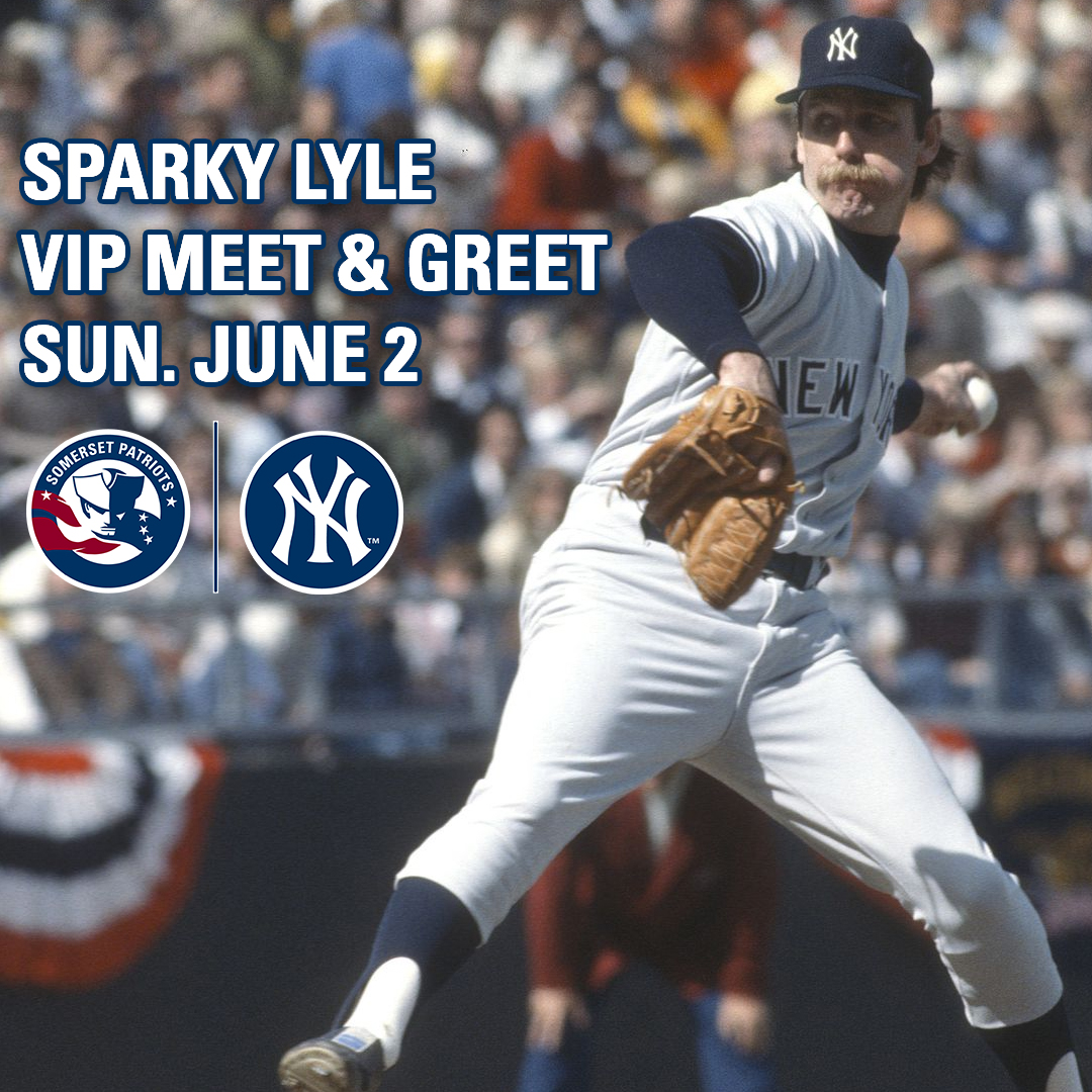 Meet 1977 Cy Young Award winner and @Yankees great Sparky Lyle in a VIP event in our brand-new SK Club at TD Bank Ballpark on Sunday, June 2nd. Lyle will be signing autographs and even bringing his Cy Young Award for pictures! 🎟️ | atmilb.com/3UL358r