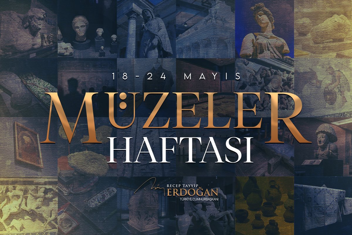 18 Mayıs Müzeler Günü'nü tebrik ediyor, başta çocuklarımız ve gençlerimiz olmak üzere tüm milletimizi bugün başlayan Müzeler Haftası münasebetiyle ülkemizin kadim kültürünü yaşatan müzelerimizi ziyaret etmeye davet ediyorum.