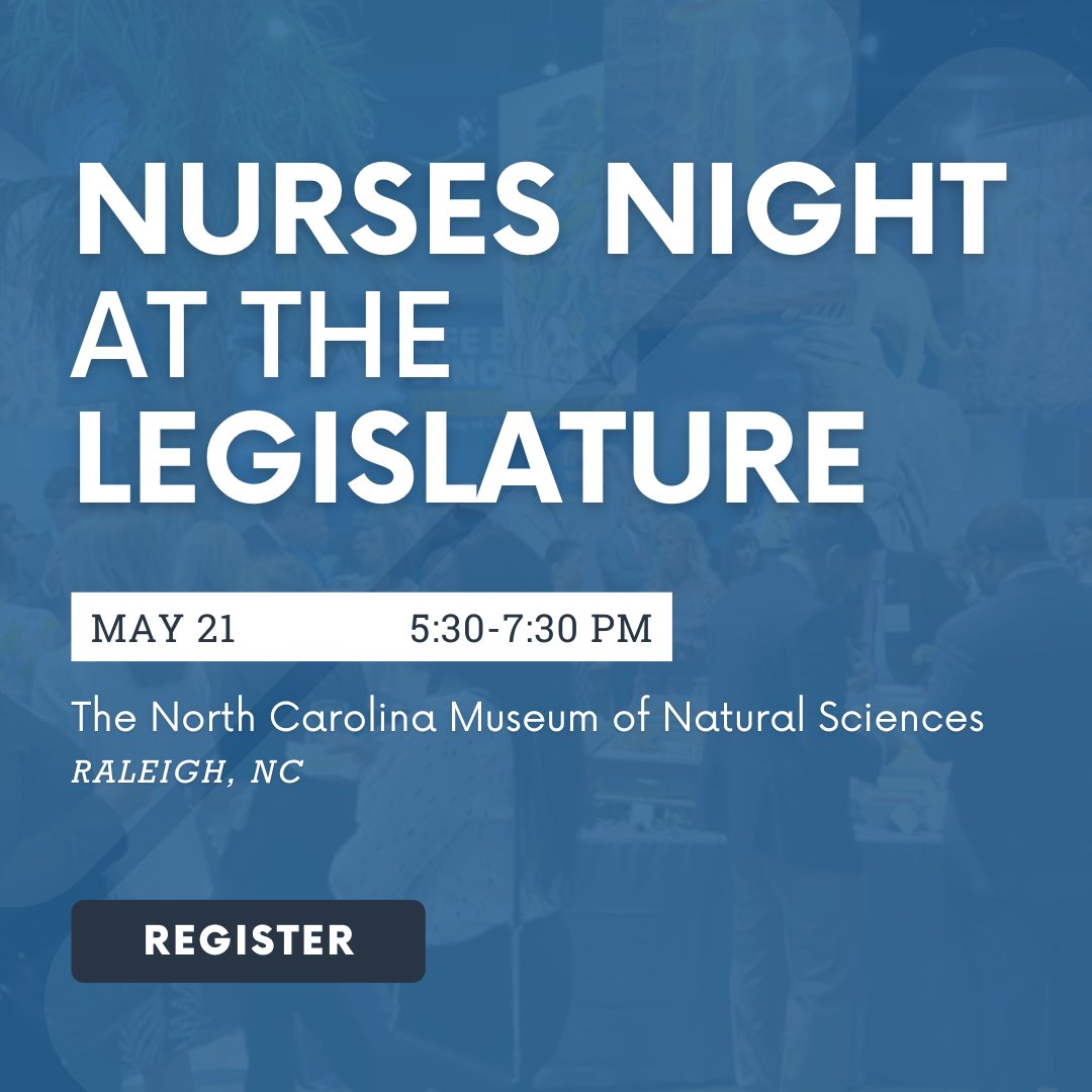 It’s not too late to reserve your spot at one of the best advocacy events of the year! More than 3️⃣0️⃣0️⃣ nurses have already registered for Nurses Night at the Legislature – and we have RSVPs from more than 1️⃣0️⃣0️⃣ legislators and staff.

#NCGA