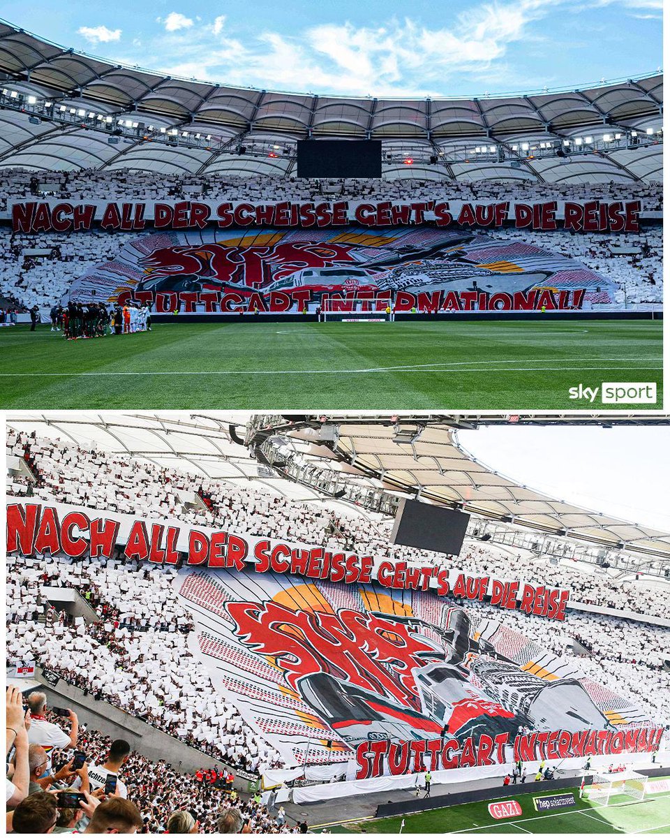 Stuttgart ist bereit für Europa!🏟️🔴⚪

#SkyBuli #VfBBMG