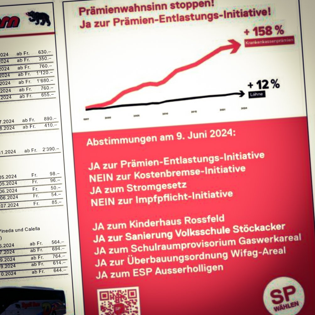 Abstimmen nicht vergessen... unsere Parolen in den aktuellen BümplizWochen #krankenkasse #praemienentlastung