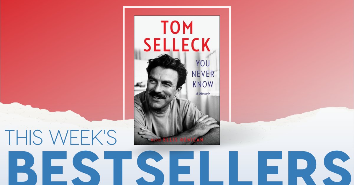 In addition to being one of Hollywood's most beloved stars, Tom Selleck is also a bestselling author! His memoir #YouNeverKnow, written by @Henican and himself, is the deliciously warm account of Selleck's rise to fame that is flying off the shelves! Get your copy today ⭐