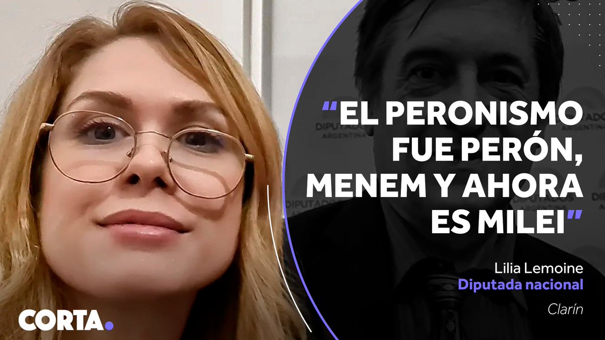 Lilia Lemoine aseguró que 'el peronismo real apoya a Milei' y destacó 'la fortaleza que tuvo' Cristina Kirchner: 'La evaluó como un político más, pero obviamente que como mujer dije 'qué copado haber tenido una presidente mujer' '. corta.com