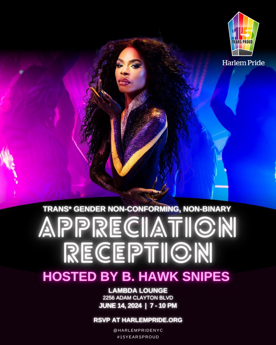 Join Harlem Pride in honoring our Trans*/GNC/Non-Binary community members, allies and organizations who make extraordinary contributions to Harlem’s SGL/LGBTQ community. Hosted by The Incredibly Talented @BHawkSnipes. Click to RSVP: eventeny.com/events/ticket/…