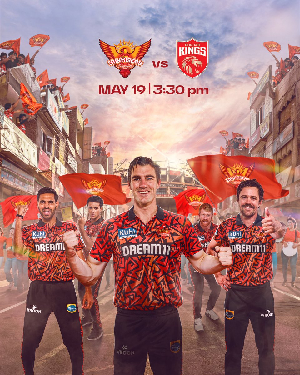For one final time in #IPL2024, lets bring out the orange tsunami at Uppal 😍🔥 #PlayWithFire #SRHvPBKS