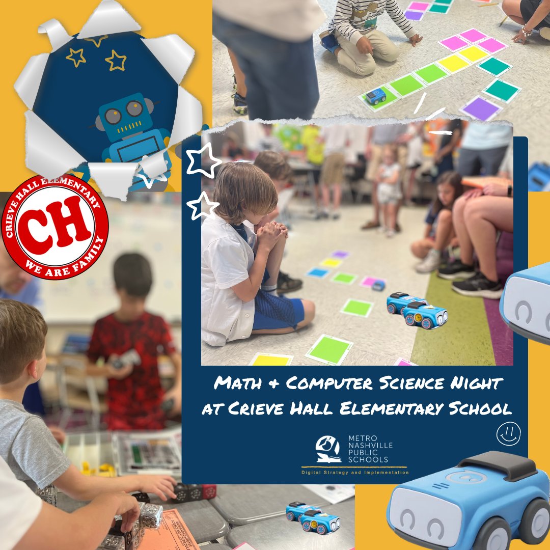 Math &amp; Computer Science Night at Crieve Hall was a great success. The parents and children both got to experience creating and programming robots with Cubelets. They also created algorithms for their <a href="/Sphero/">Sphero</a> Indi cars to follow color-coded maps.