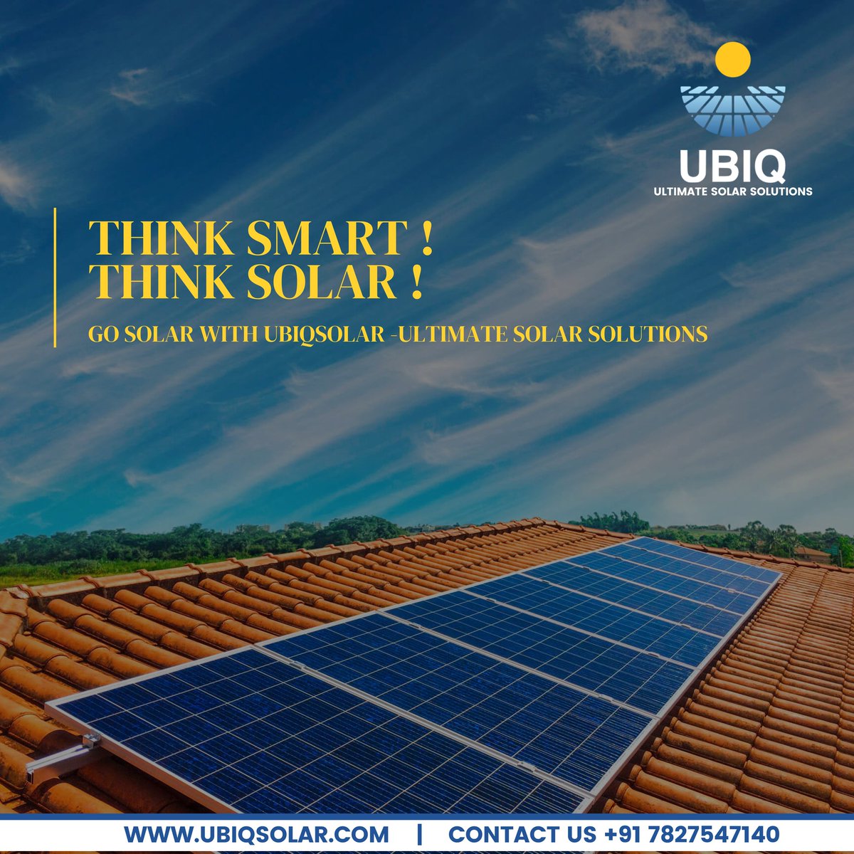 Think smart! 
Think solar! 
Go solar with ubiqsolar now 
7827547140

#ubiqsolar #revolution  #solar #solarpanels #sun #energy #renewableenergy #solarenergy #thinksolar #thinksmart