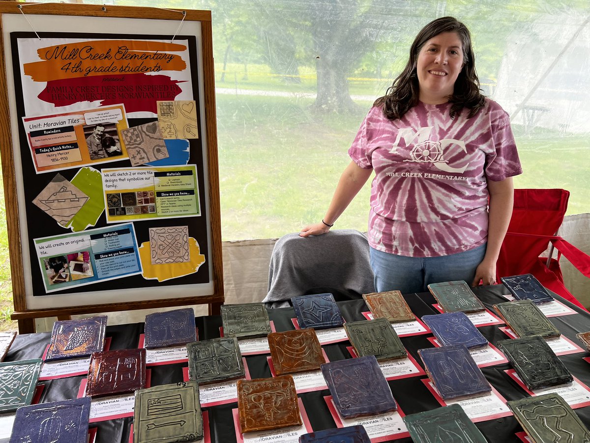 Mill Creek Elementary artists are on exhibit today at TileFest! Stop by our table to check out their amazing tiles! <a href="/thetileworks/">tileworks</a> <a href="/CBSDart/">Cҽɳƚɾαʅ Bυƈƙʂ Aɾƚ</a> <a href="/CBMillCreek/">CBMillCreek</a>