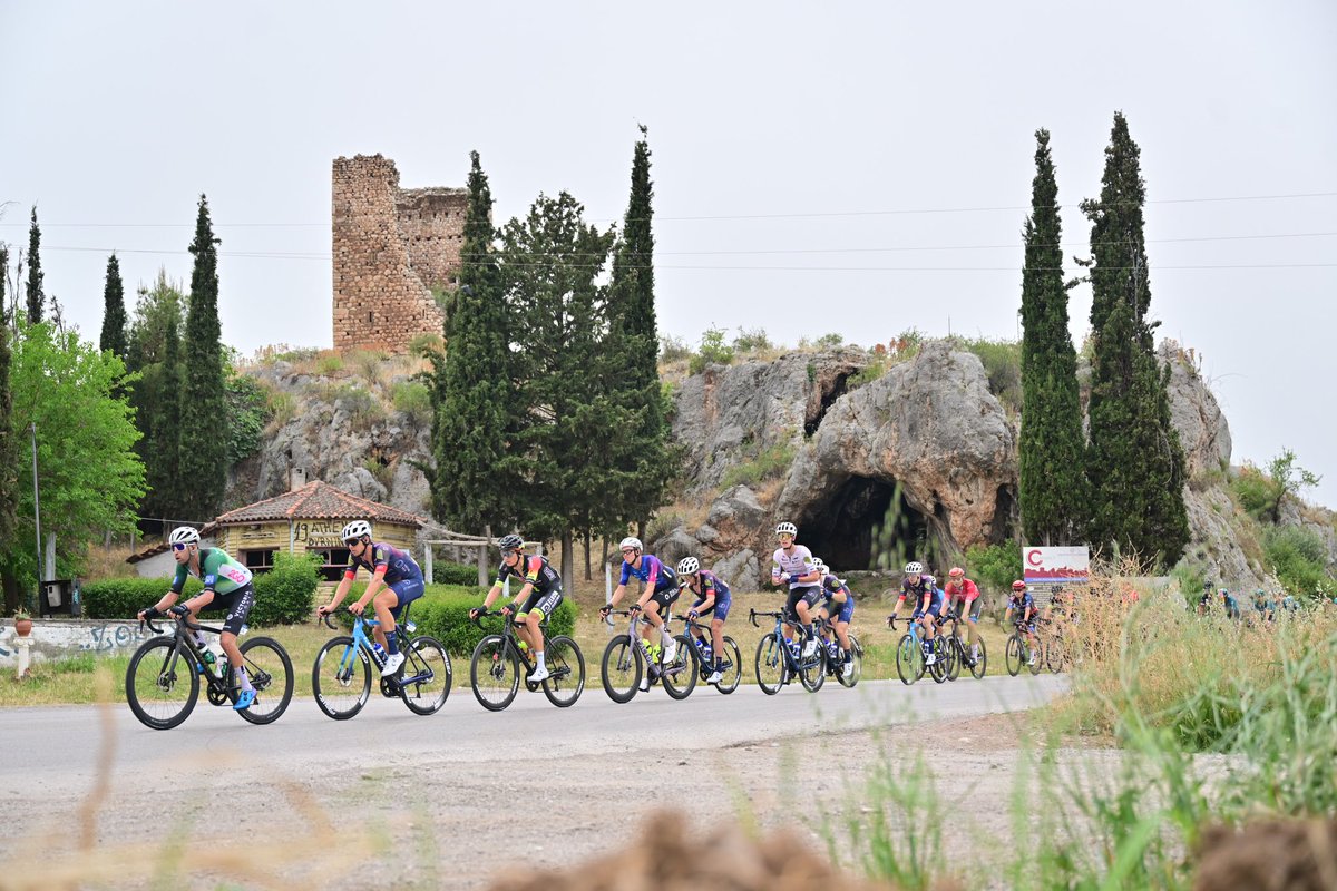 With 13km to go until the finish line the breakaway riders going full gas to empty their tank at the last climb of the day. +20’’ is the current gap and 3km until KOM Avance Greece. 

#tourofhellas #ΙToH2024