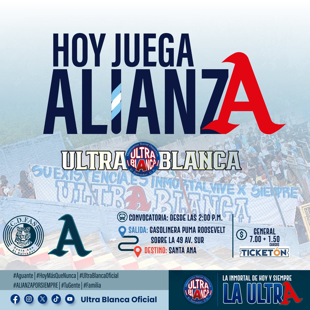 🎶 Como no te voy a quererrr🎶 como no te voy a quererr🎶🎶 ALIANZA Yo te quieroooo🎶🎶🎶
💙⚽🤍

¡Vamos TODOS al Quiteño!

'ᴜɴᴀ ʜɪsᴛᴏʀɪᴀ ᴅᴇ ɢʟᴏʀɪᴀ, ʟᴜᴄʜᴀ ʏ ᴅᴏʟᴏʀ'.
#Aguante #HoyMásQueNunca
UltraBlanca
#CopaCentroamericana