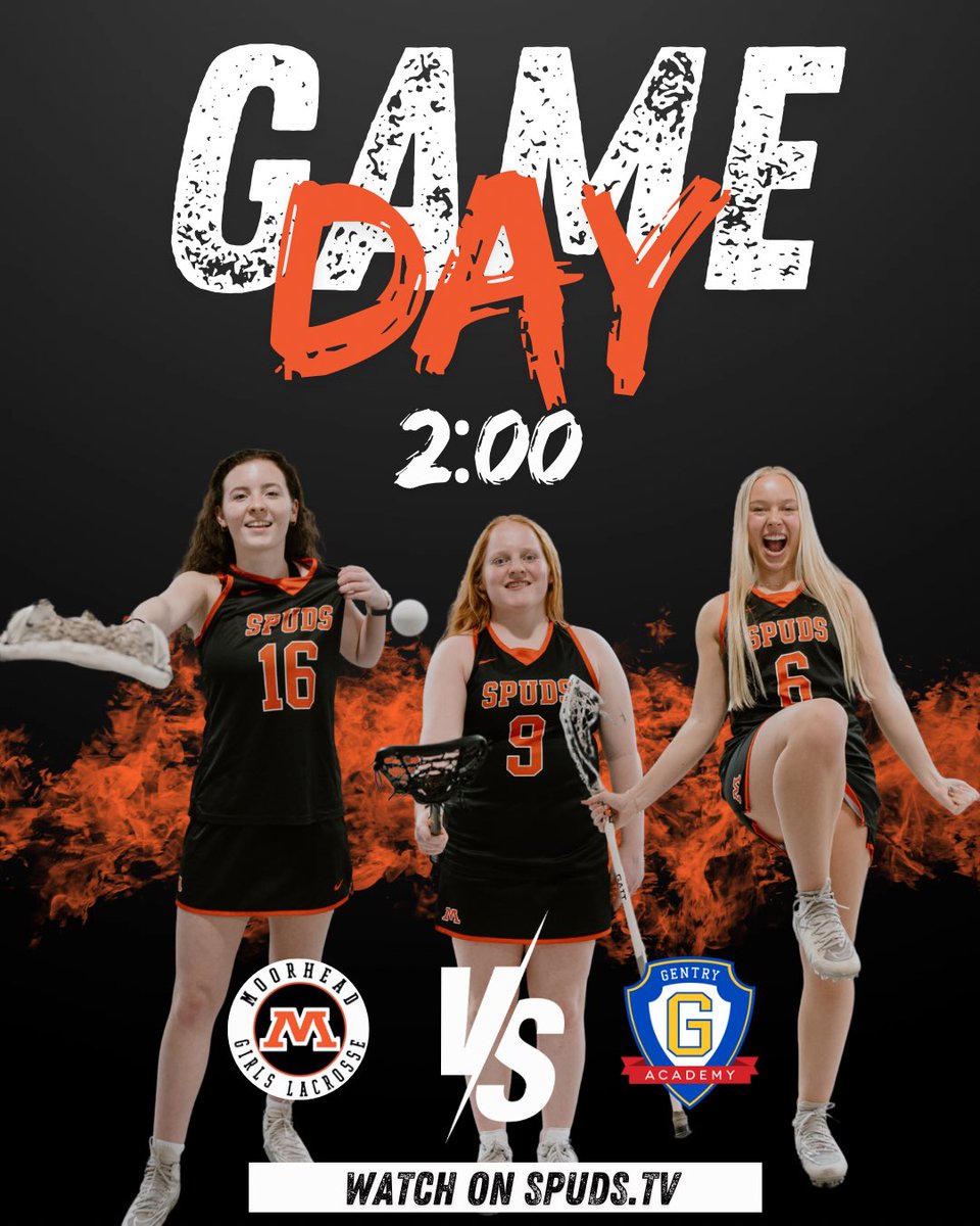LaxMoorhead's tweet image. Wake up Spud nation, it’s Game Day. 

⏰ || 12:30 &amp;amp; 2:00pm

📍 || Jim Gotta Stadium

🆚 || Gentry

#apointtoprove