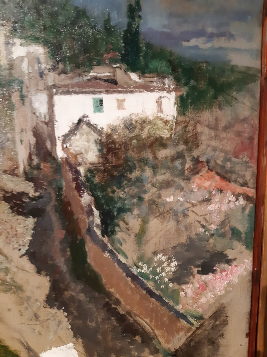 Detall de Paisatge de Granada de Fortuny. Una obra que ajuda a canviar la tradicional percepció de l'artista. El mes de setembre de l'any 2025 podrem redescobrir l'interès del pintor per la natura i l'entorn físic.
