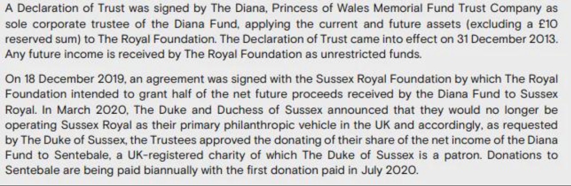 The Diana Trust- Sussex Royal Foundation- Sentebale 🧐 💩 
Credit : Reddit