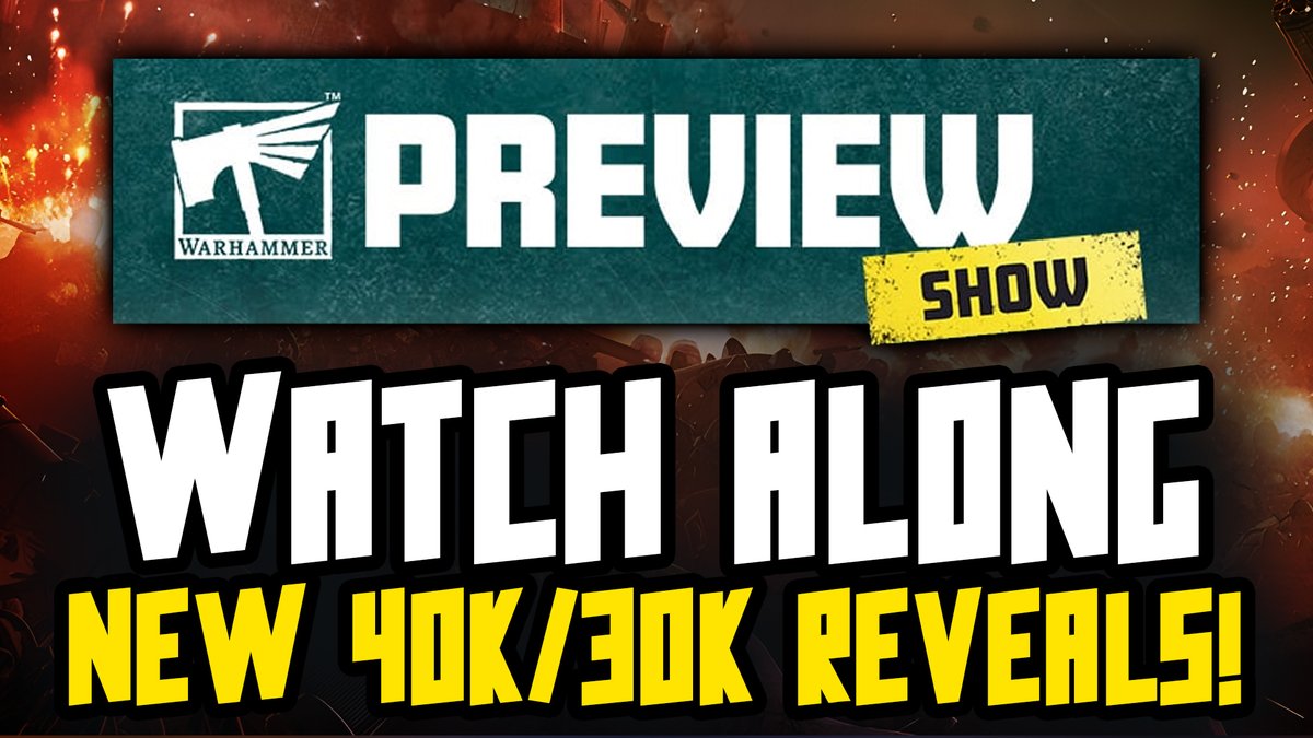 We have another preview show which could give us massive things for Warhammer 40K/30K! We could even get a tease of the Agents of the Imperium or maybe, just maybe...BLOOD ANGELS! Come join the madness! youtube.com/watch?v=Z7W-DO…