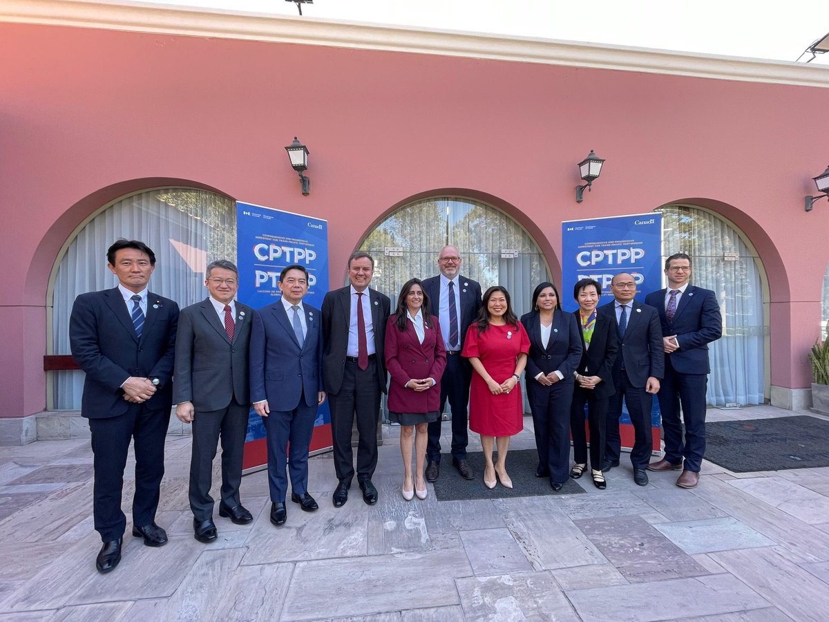 I have lived & breathed #CPTPP for 7 years! Today, I joined fellow CPTPP Ministers in Arequipa, Peru 🇵🇪, hosted by Canada 🇨🇦 as Chair, to discuss the Free Trade group’s key priorities for the year ahead - and formally announce the UK’s ratification to join the group. 🥳