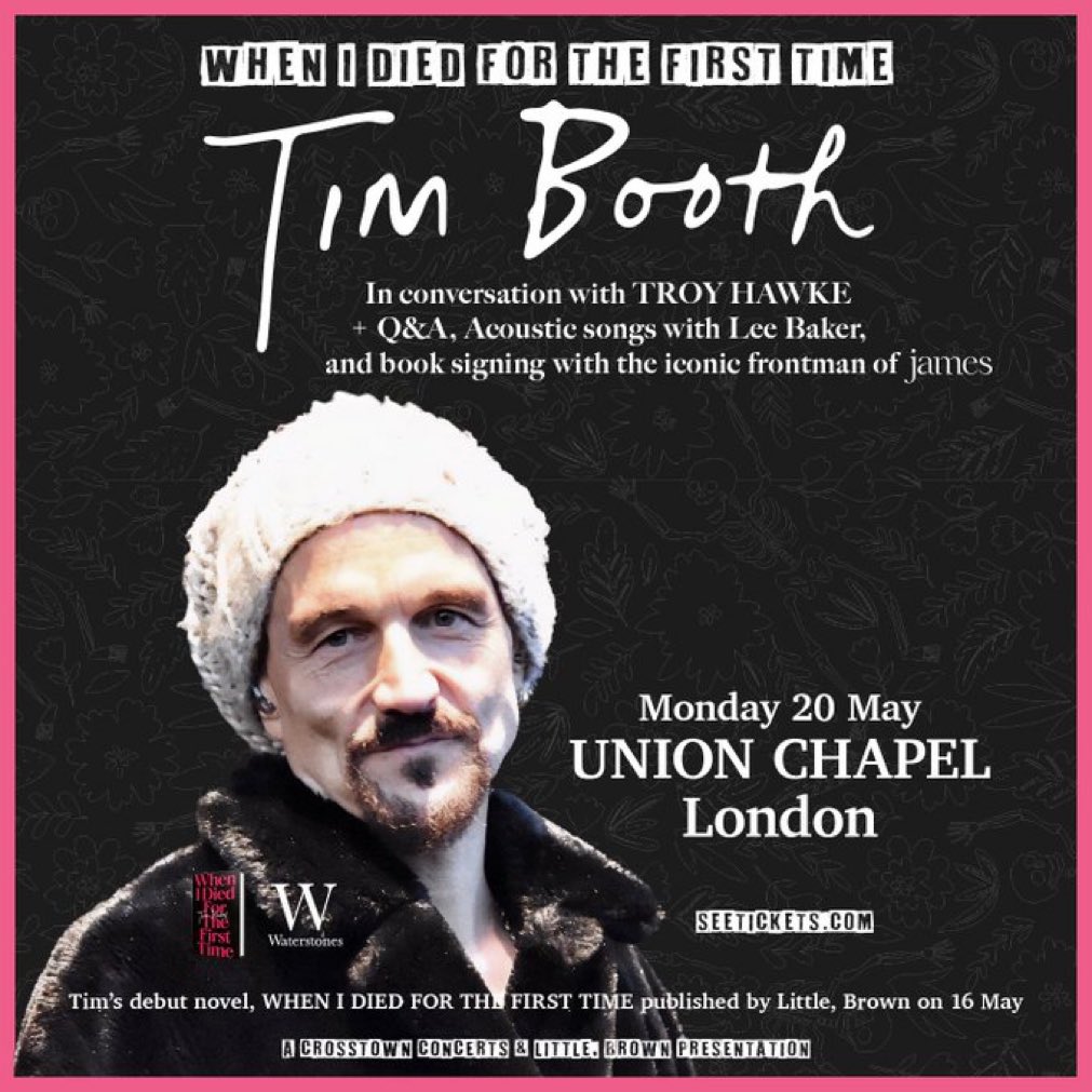 London Union Chapel showtimes This Monday 20th 18:30 DOORS 19:30 - 20:20 READING, INTERVIEW AND SONGS 20:20 - 20:50 INTERVAL 20:50 - 21:15 Q&A & SONGS 21:30- 23:15 BOOK SIGNING IN BAR